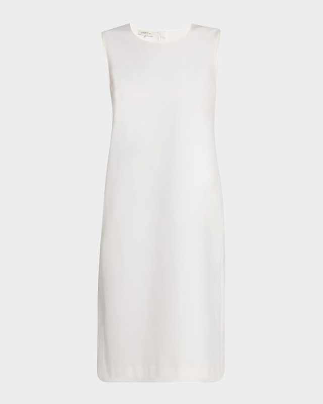 Sleeveless Cotton-Blend Shift Dress